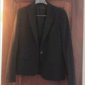 Theory black 3 piece suit jacket 4/pants 6/skirt 4